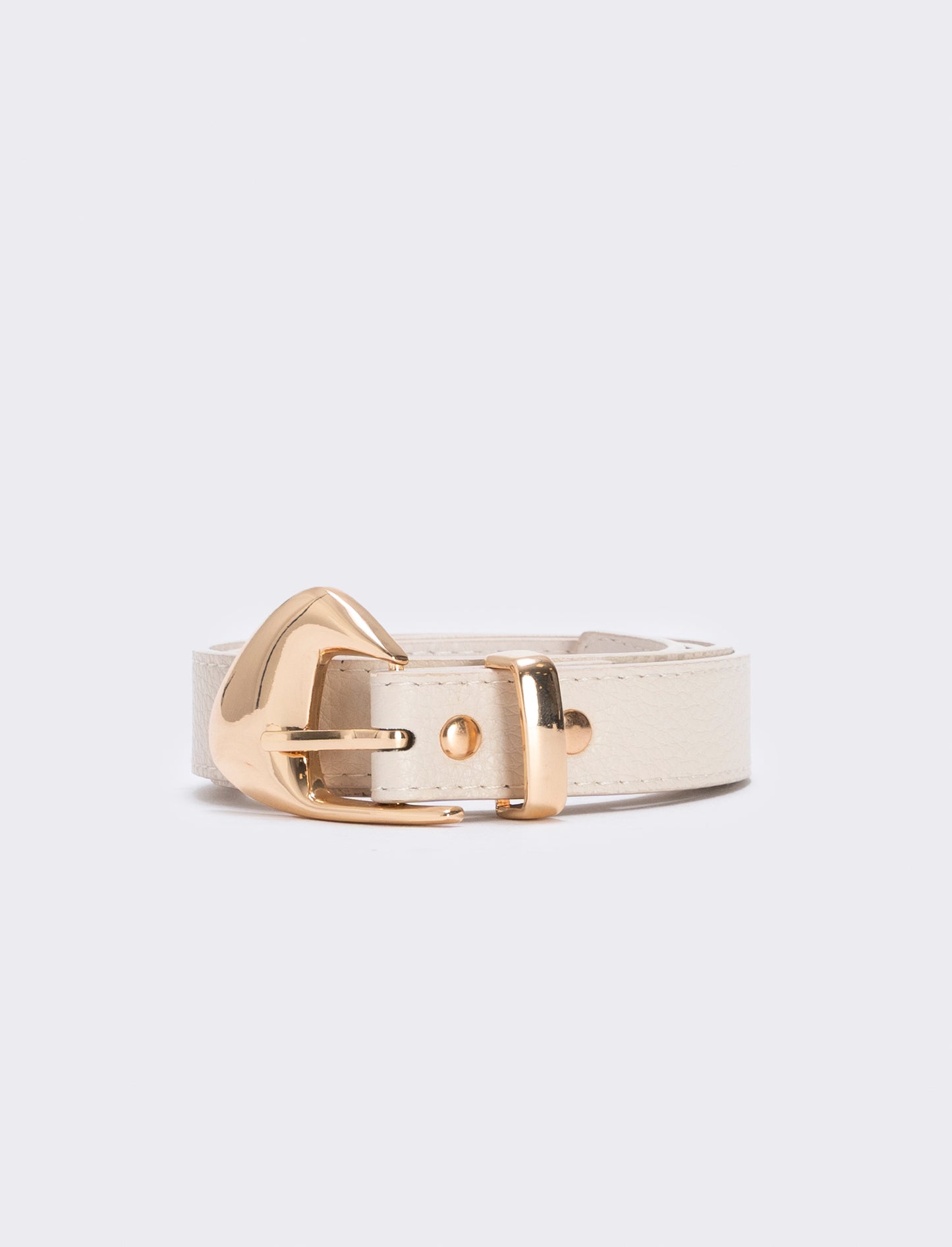 Cintura asimmetrica con fibbia elegante - Beige