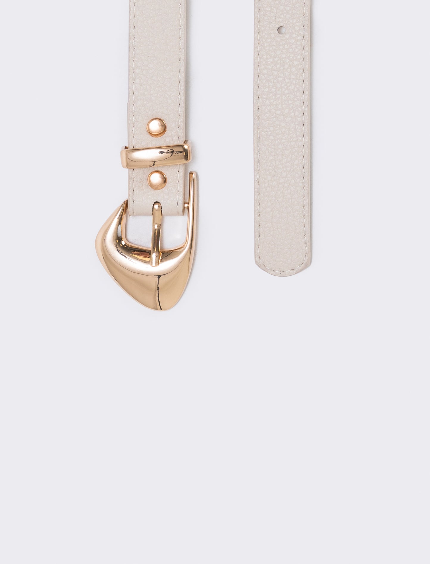 Cintura asimmetrica con fibbia elegante - Beige