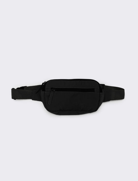 Mini marsupio uomo con zip elegante - Nero