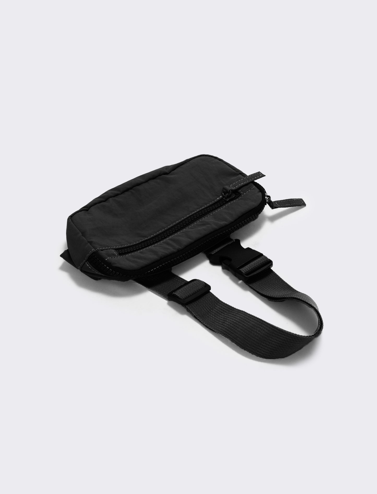Mini marsupio uomo con zip elegante - Nero