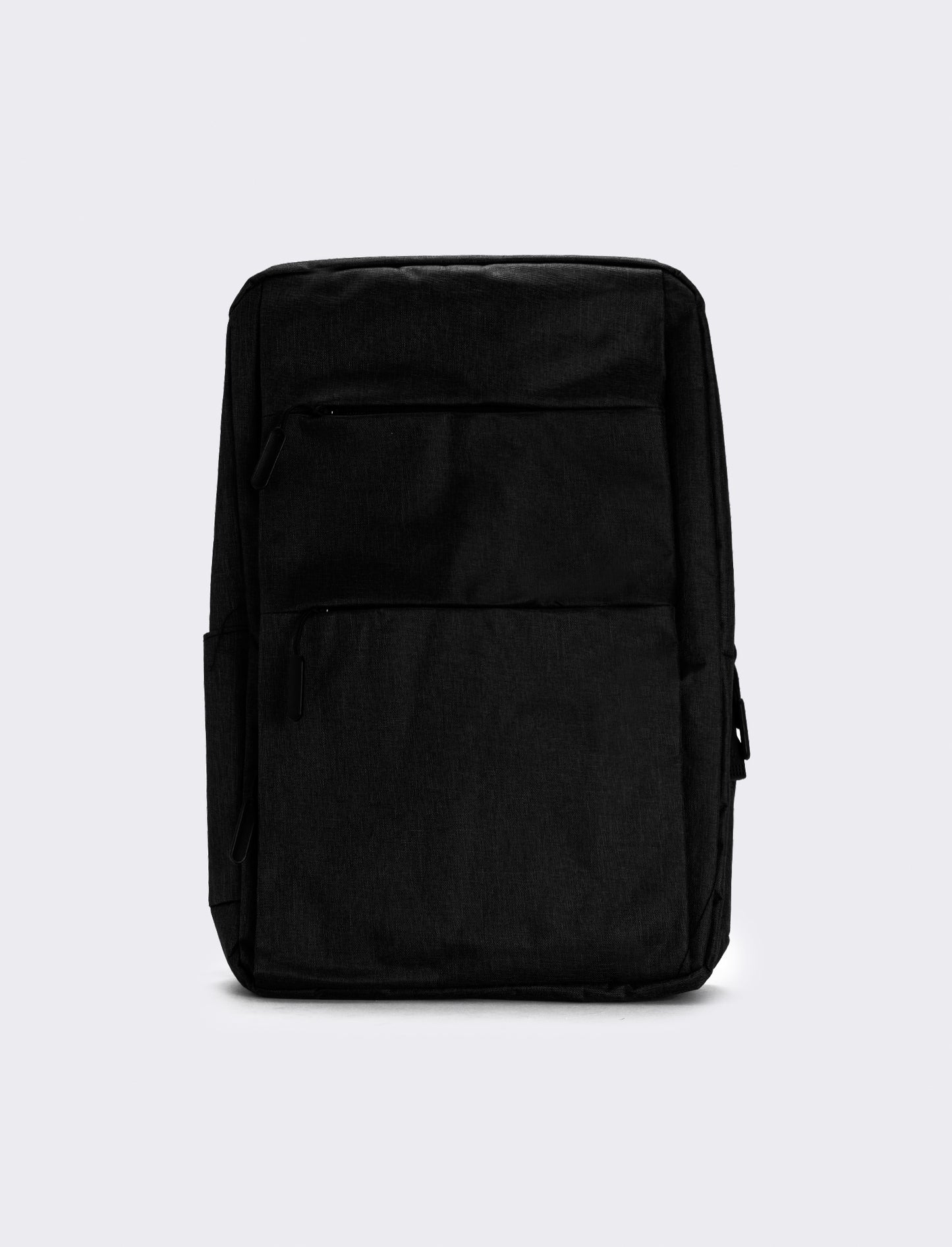 Zaino uomo basic con zip nylon - Nero