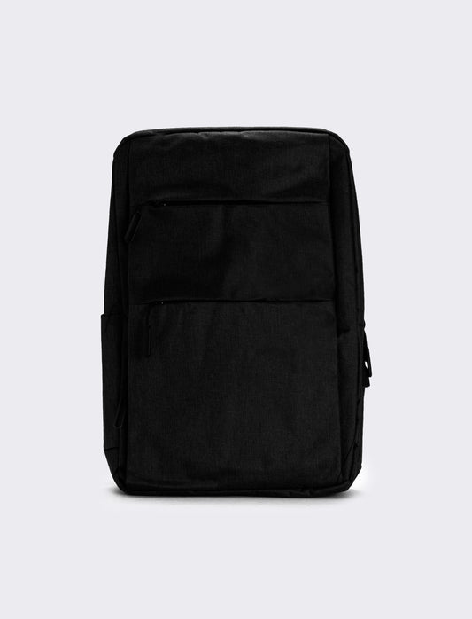 Zaino uomo basic con zip nylon - Nero