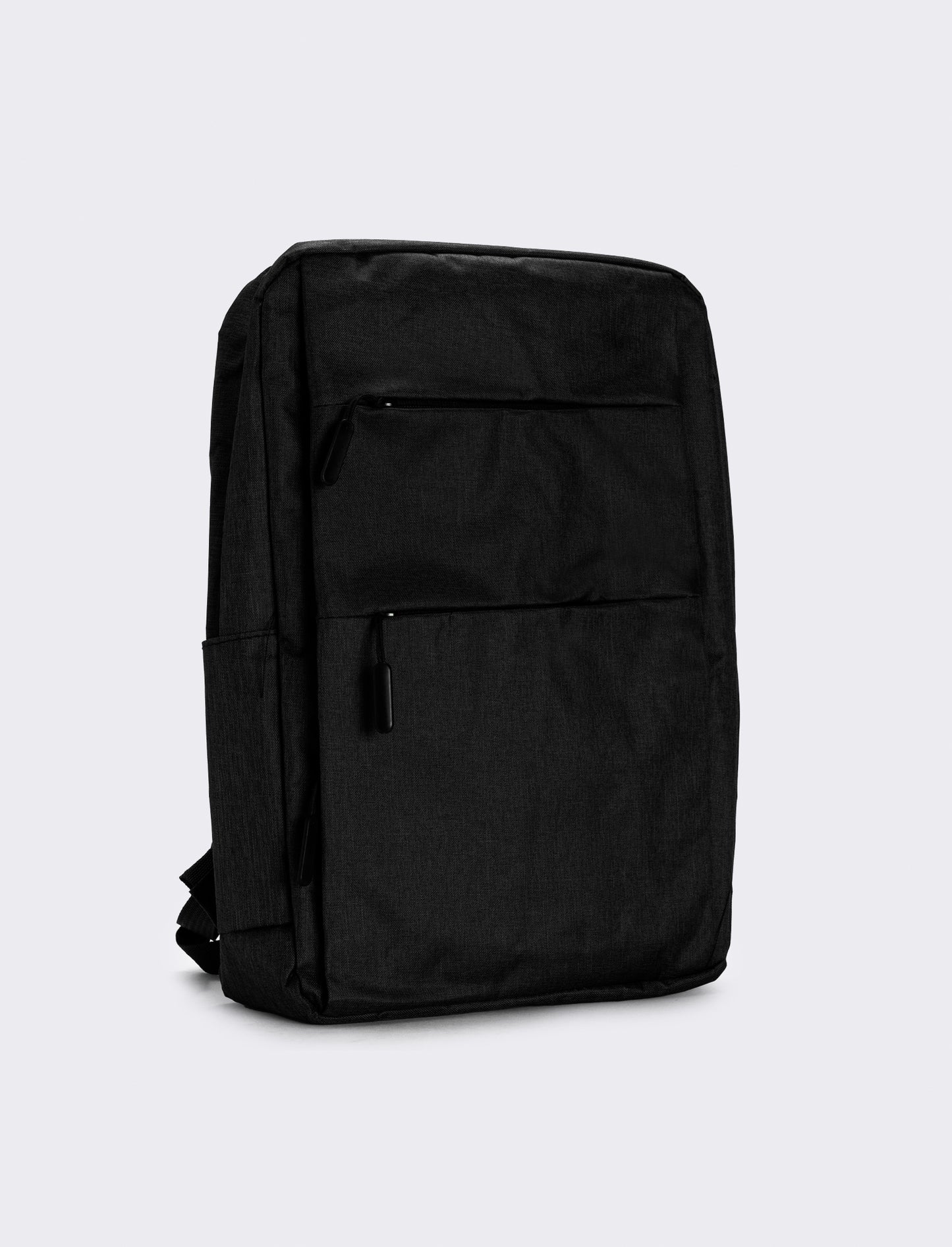 Zaino uomo basic con zip nylon - Nero