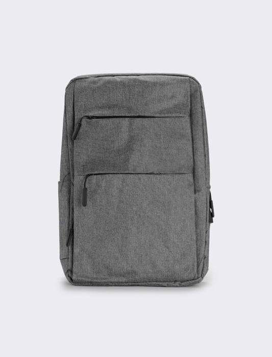 Zaino uomo basic con zip nylon - Grigio