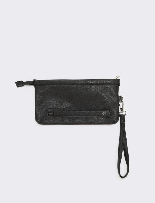 Pochette uomo con zip elegante e pratica - Nero