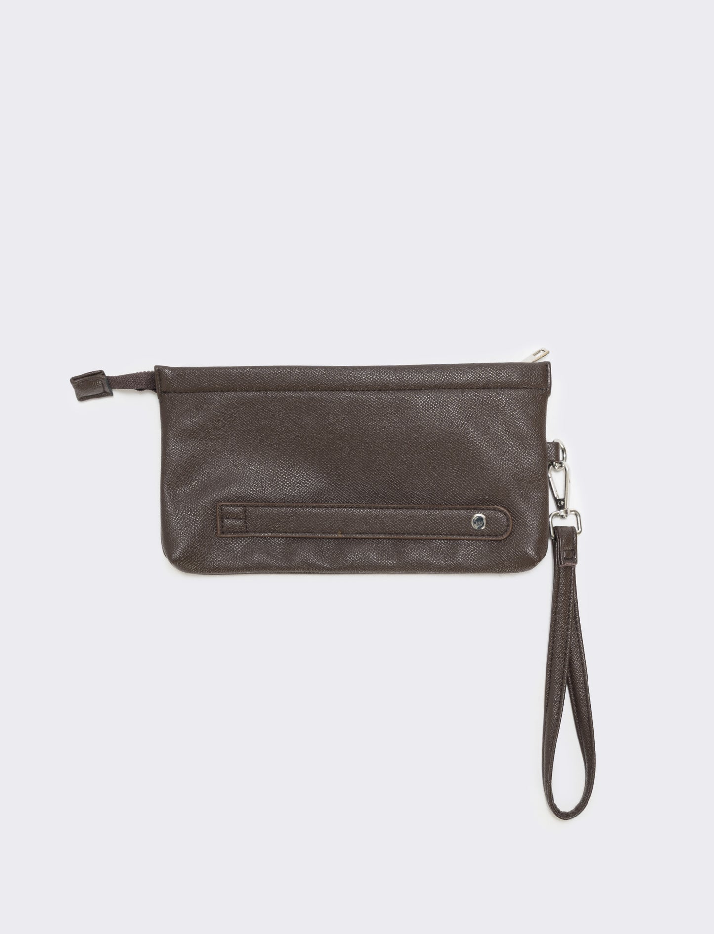 Pochette uomo con zip elegante e pratica - Moro