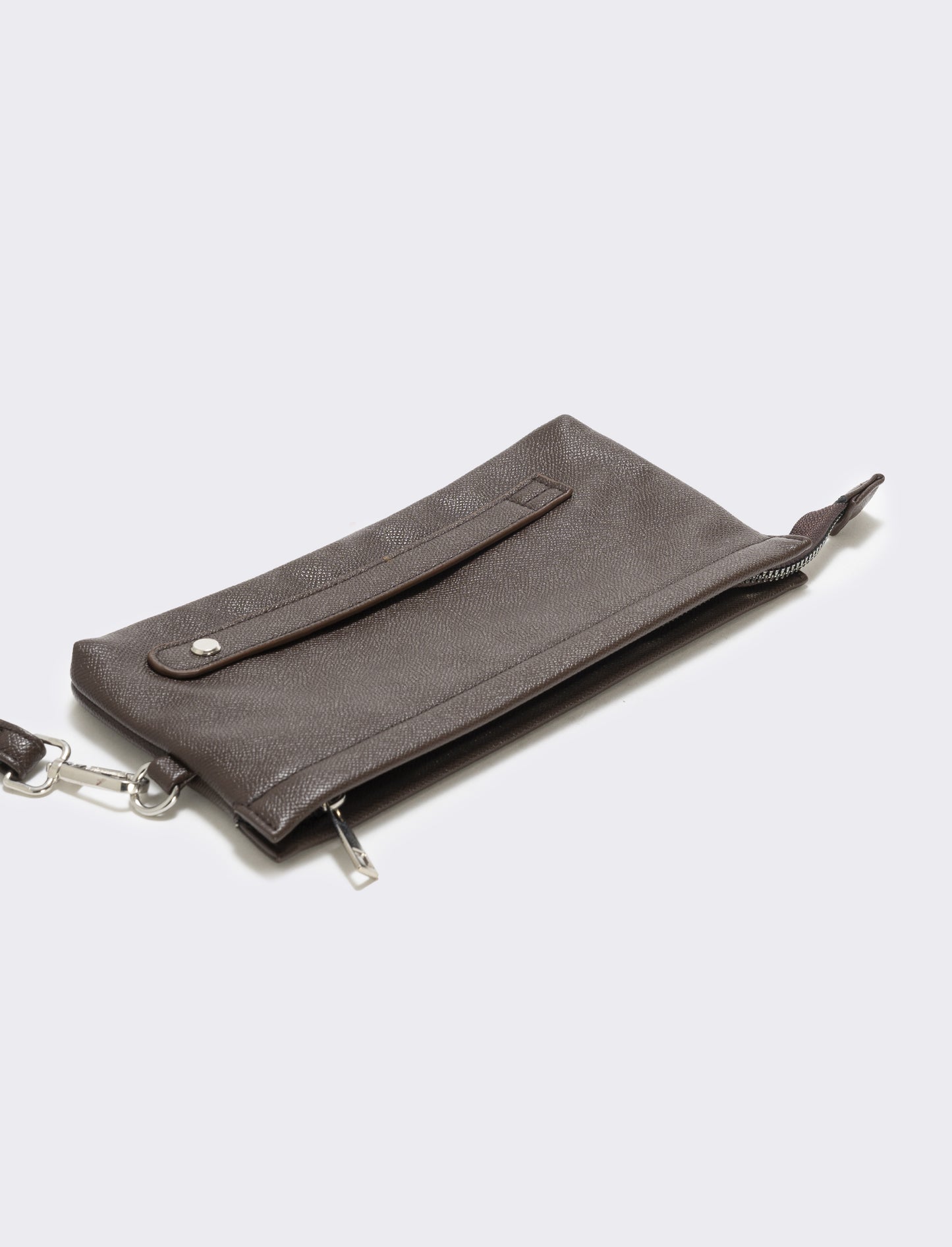 Pochette uomo con zip elegante e pratica - Moro
