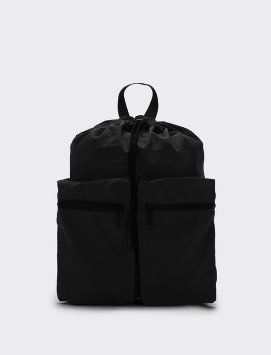 Zainetto nylon con chiusura a coulisse - Nero