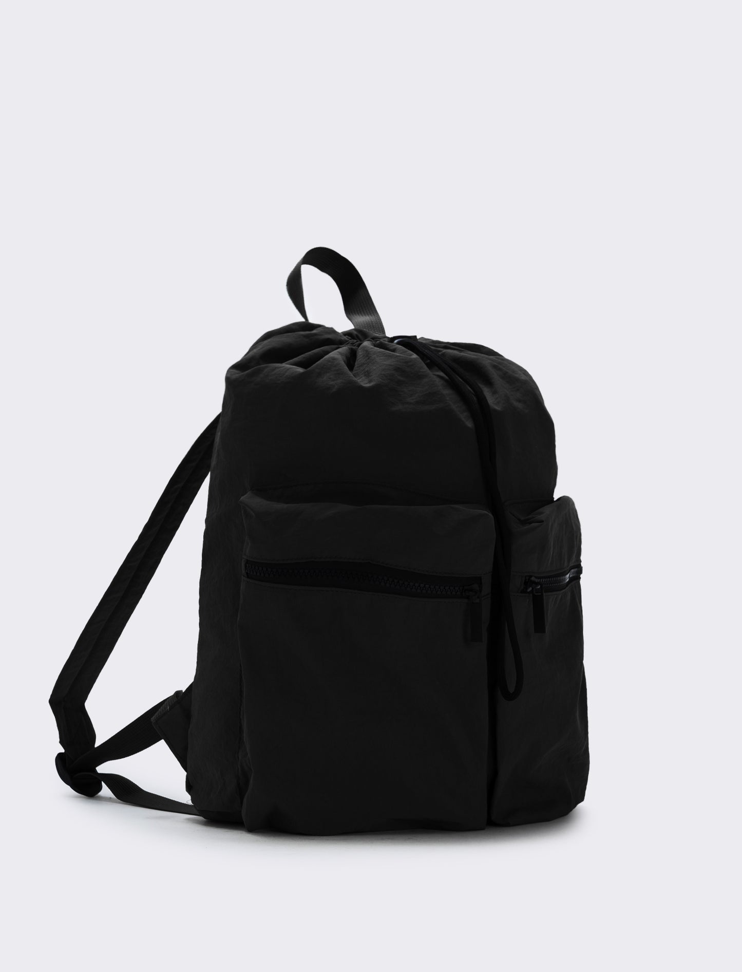 Zainetto nylon con chiusura a coulisse - Nero