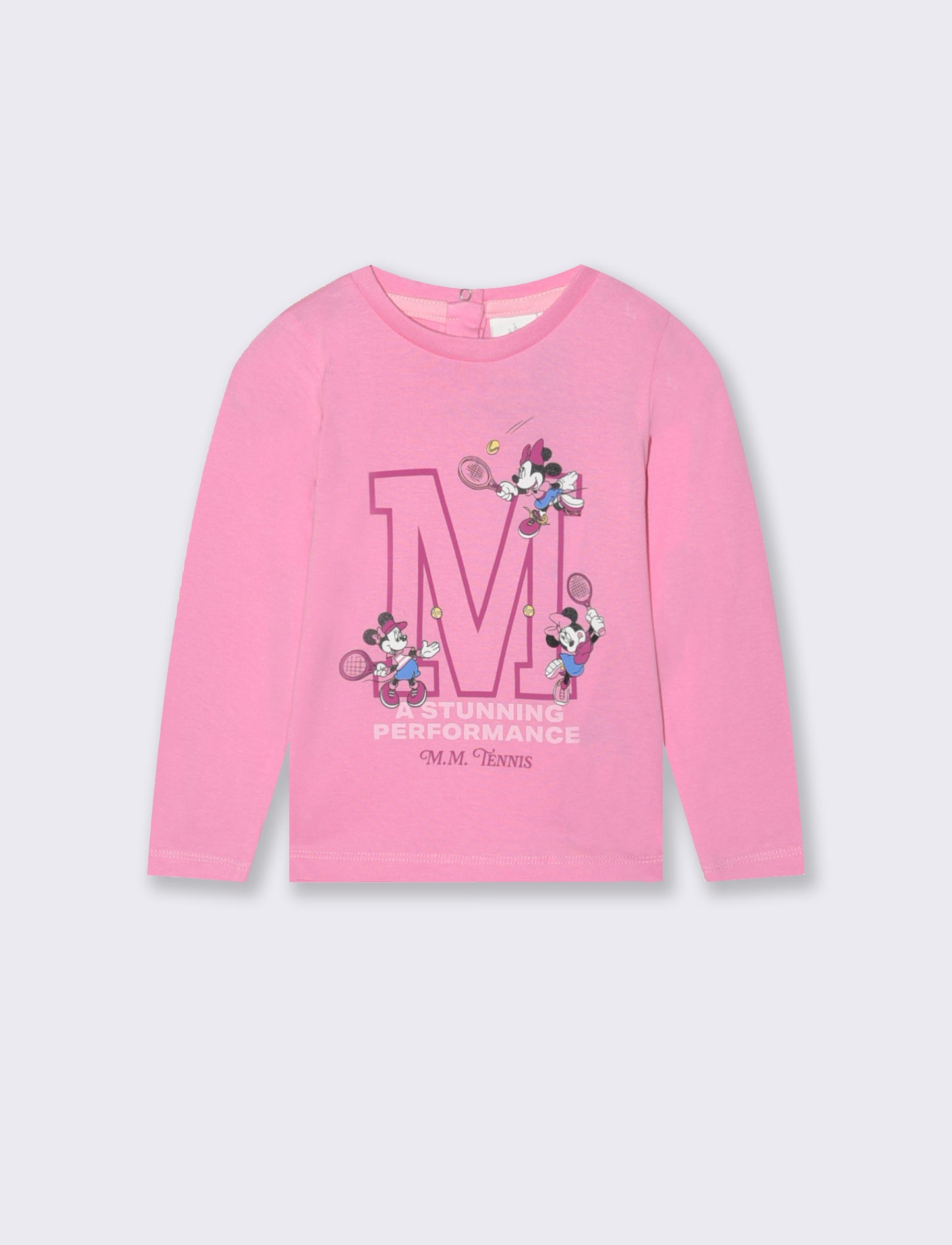 Maglietta Minnie stile tennis manica lunga - Rosa