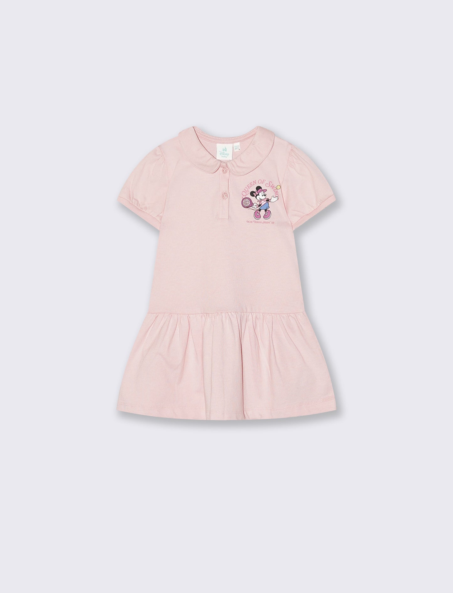 Abito tennis Minnie manica corta e pieghe - Rosa