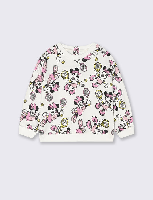 Felpa Minnie girocollo all over tennis - Fantasia
