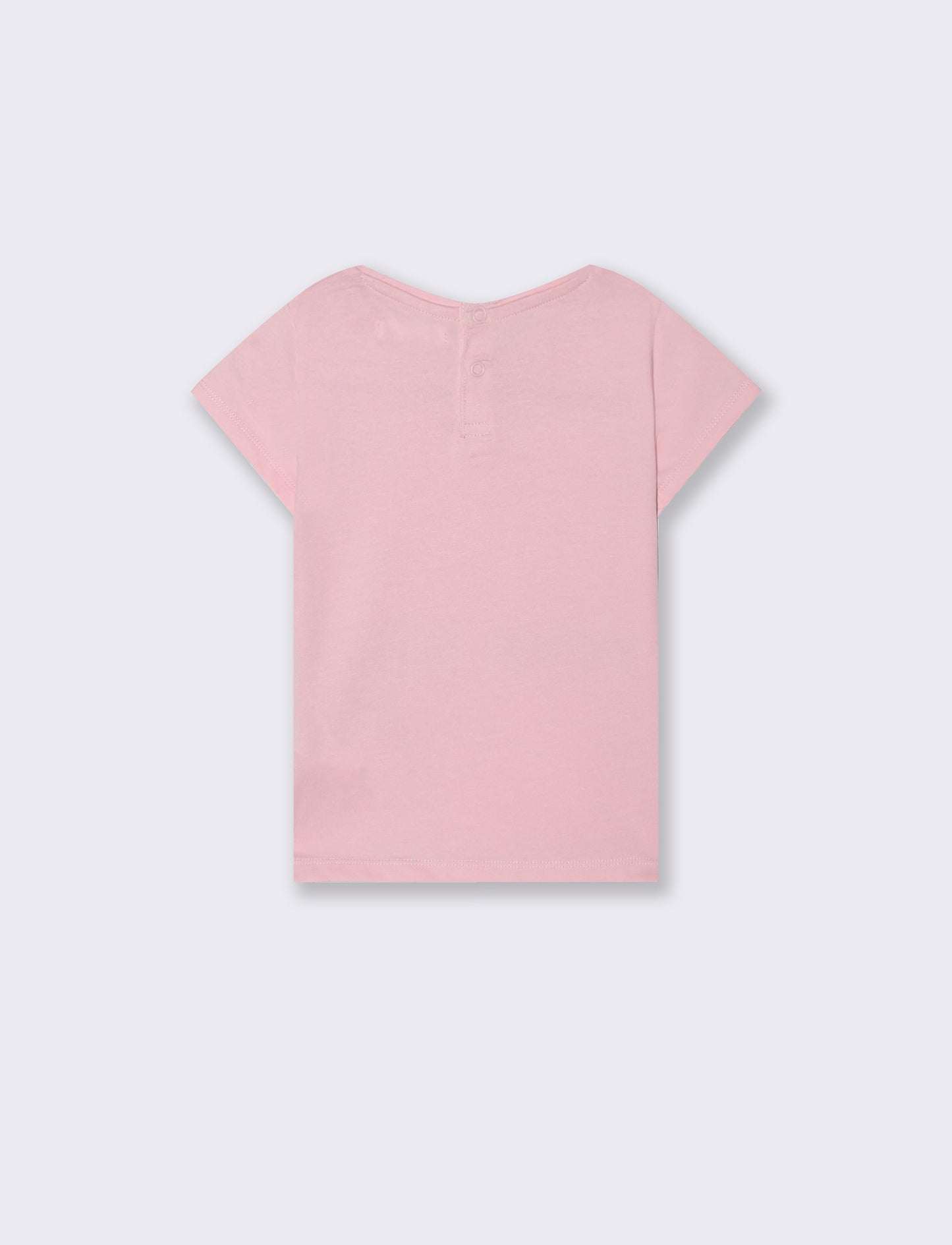 T-shirt romantica girocollo manica corta - Rosa