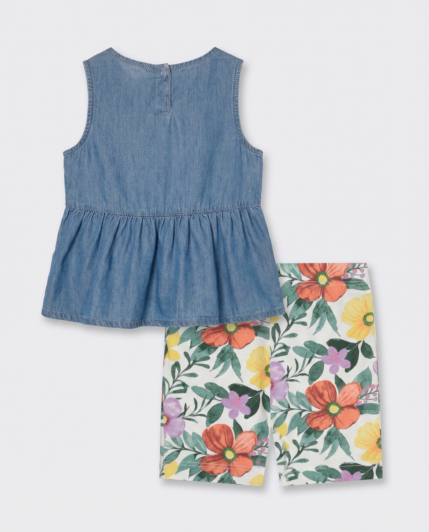 Set due pezzi: top chambray e bermuda - Denim
