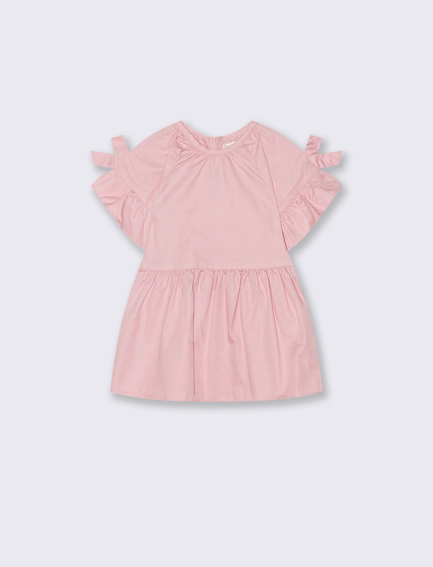 Abito ampio con fiocchi - Rosa