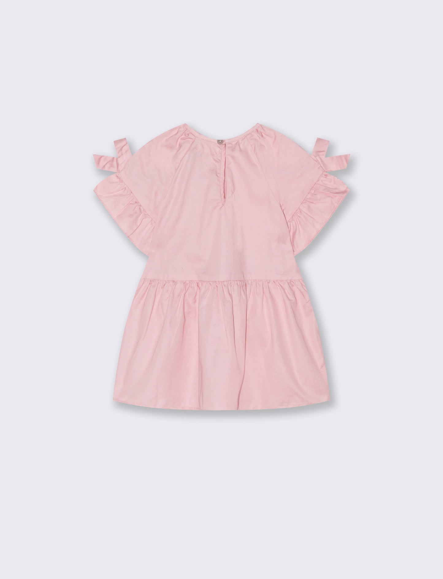 Abito ampio con fiocchi - Rosa