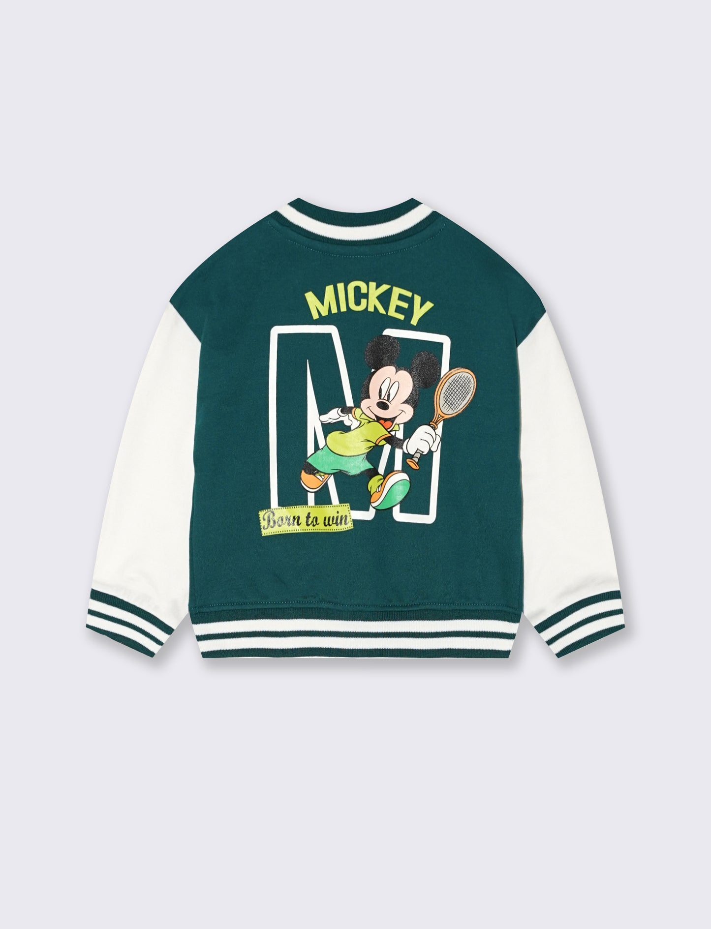 Felpa college Mickey Mouse manica lunga - Verde