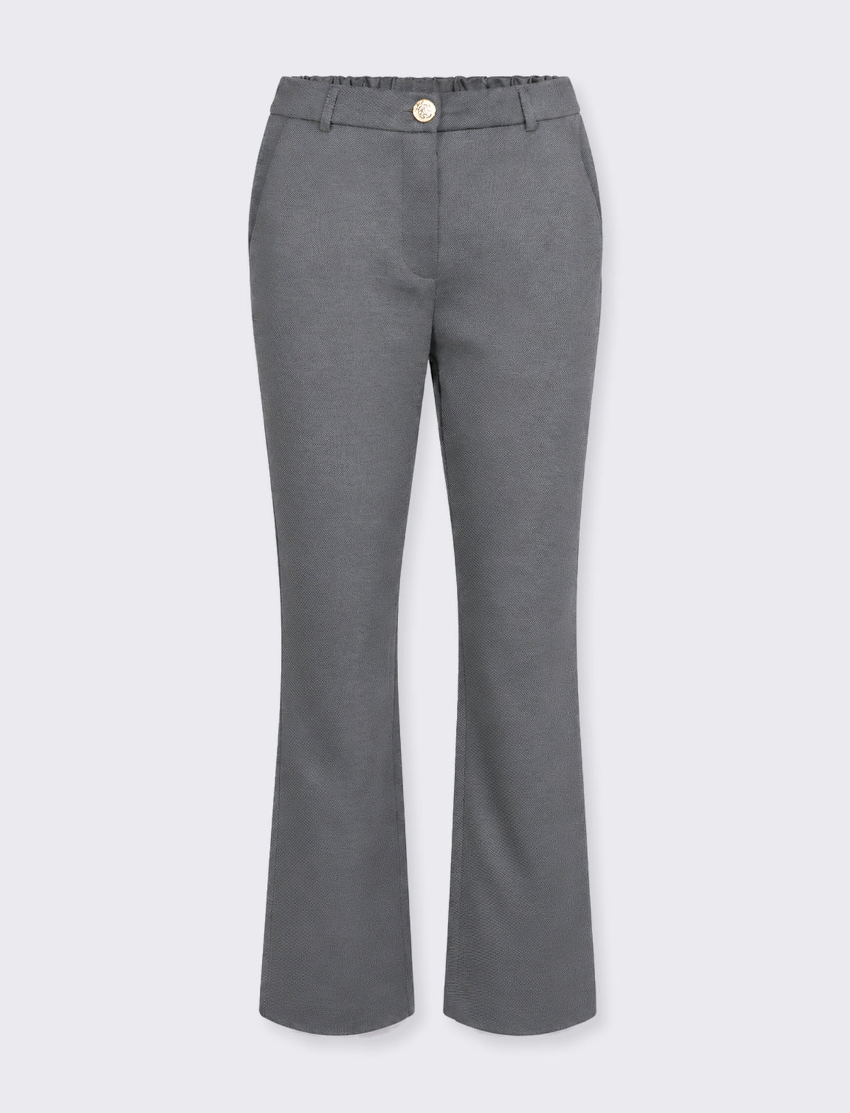 Slim herringbone trousers - White