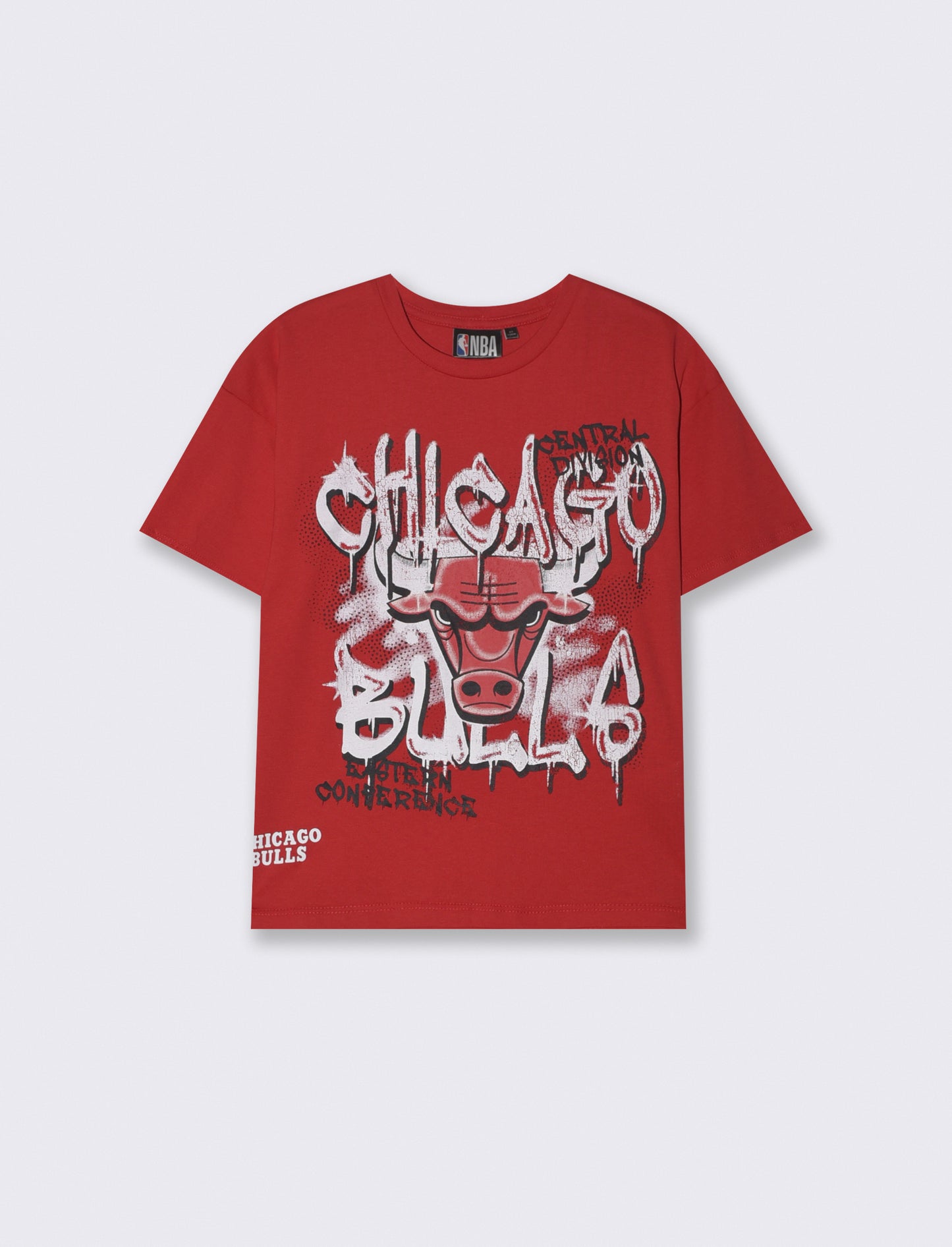 T-Shirt NBA in Cotone per Giovani Fan - Rosso