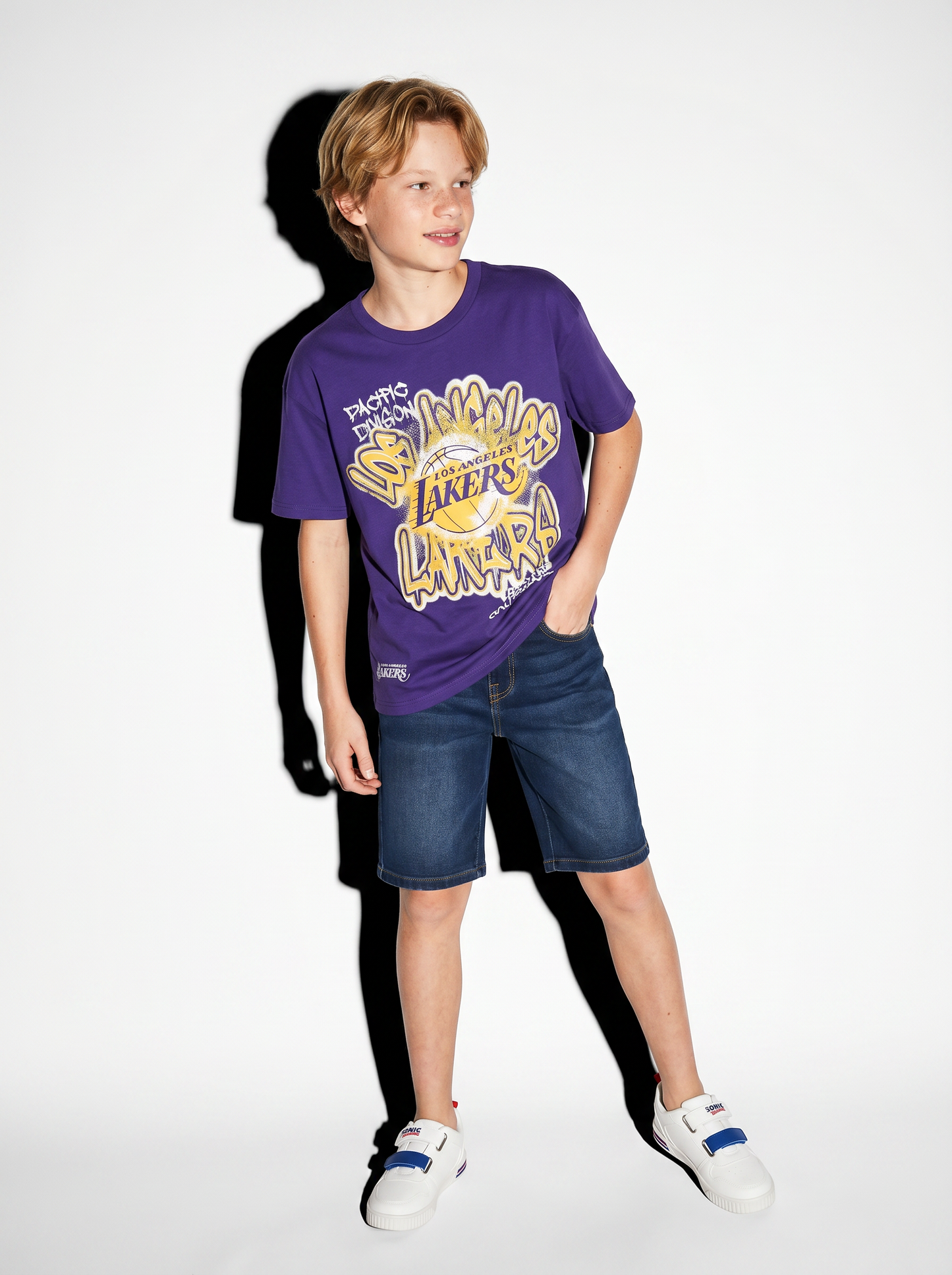 T-Shirt NBA in Cotone per Giovani Fan - Viola