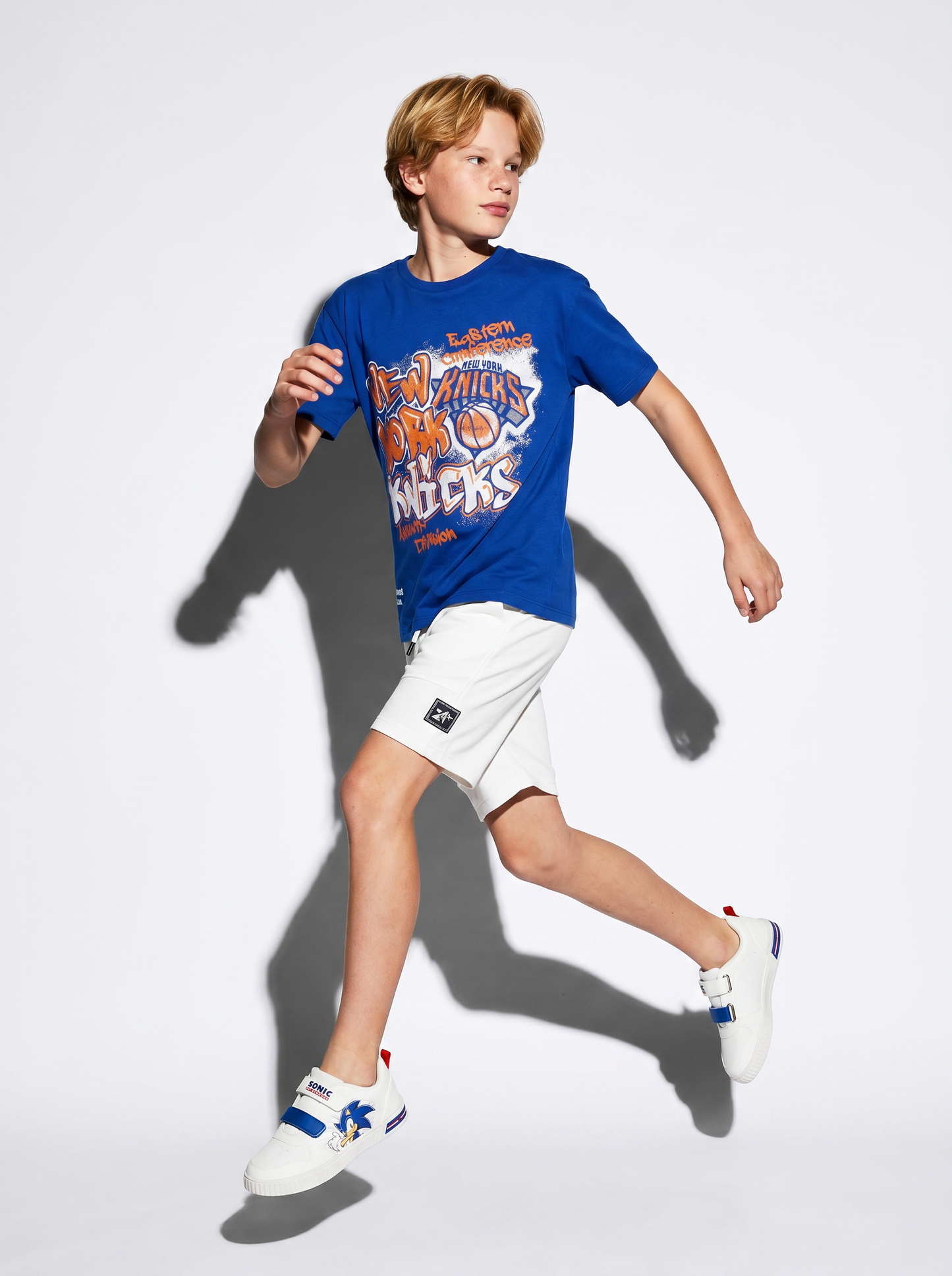 T-Shirt NBA in Cotone per Giovani Fan - Blu cobalto