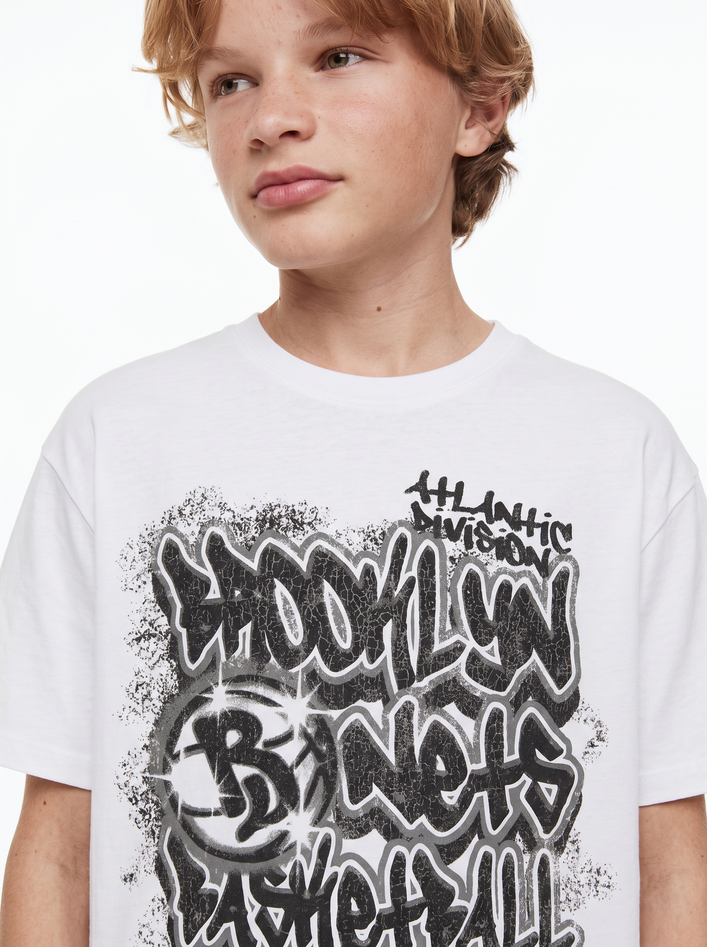 T-Shirt NBA in Cotone per Giovani Fan - Bianco