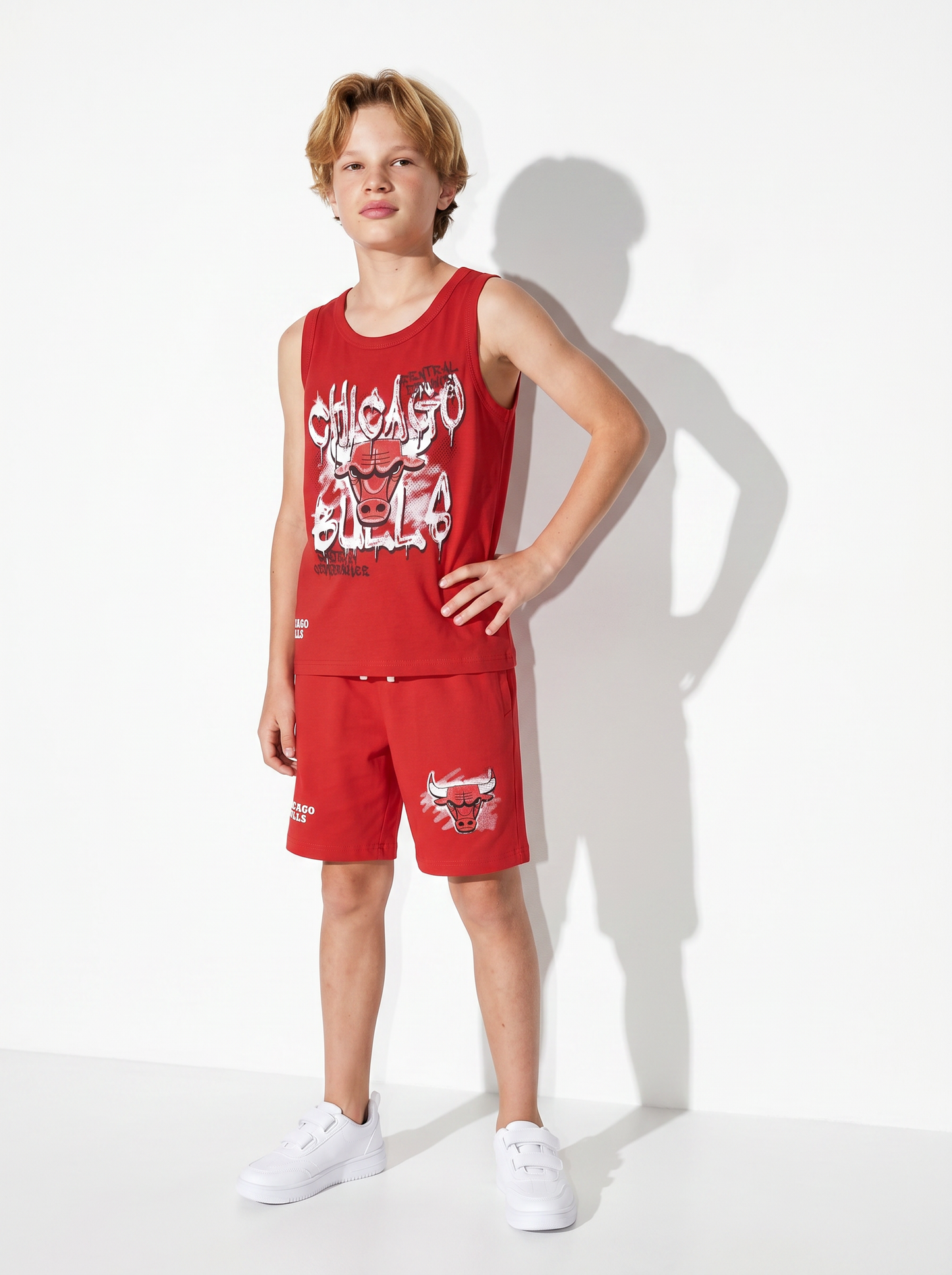 Canotta NBA in cotone trendy e versatile - Rosso