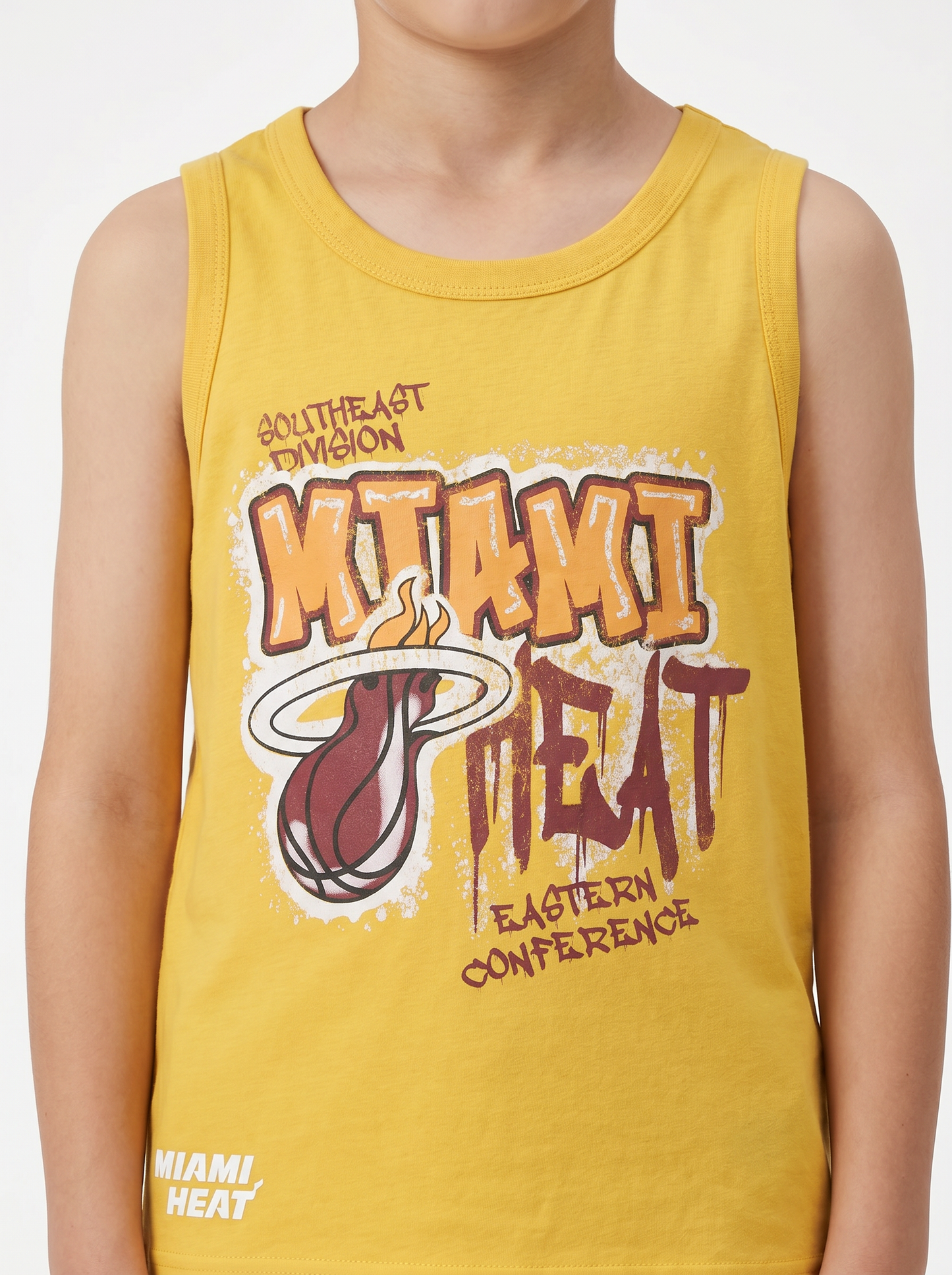 Trendy and Versatile Cotton NBA Tank Top - Yellow