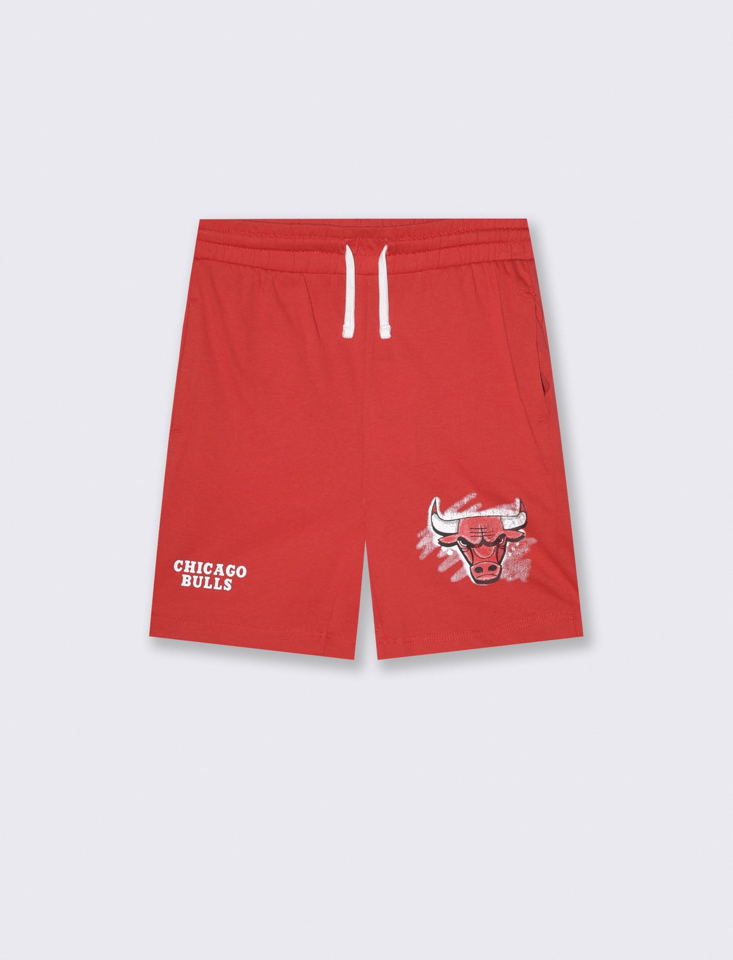Bermuda NBA in cotone con coulisse - Rosso