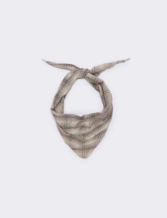 Foulard triangolare con riga elegante - Beige