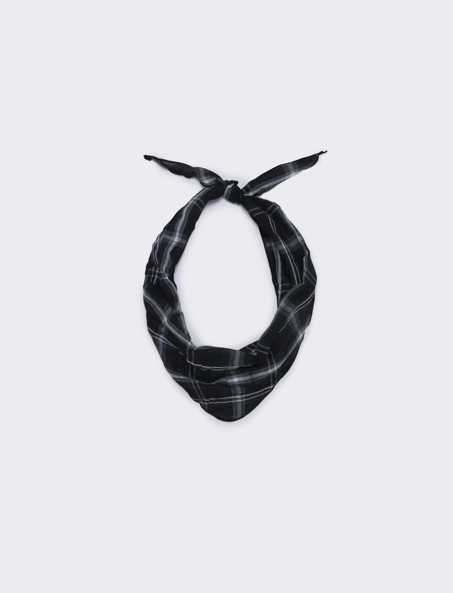 Foulard triangolare con riga elegante - Nero