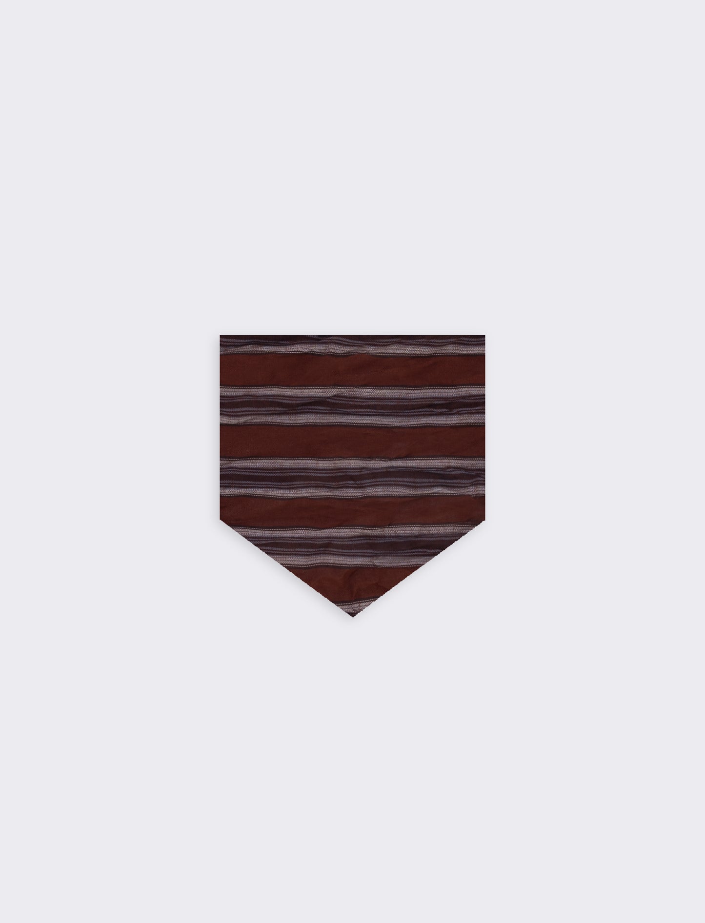 Triangular scarf with elegant stripe - Orange