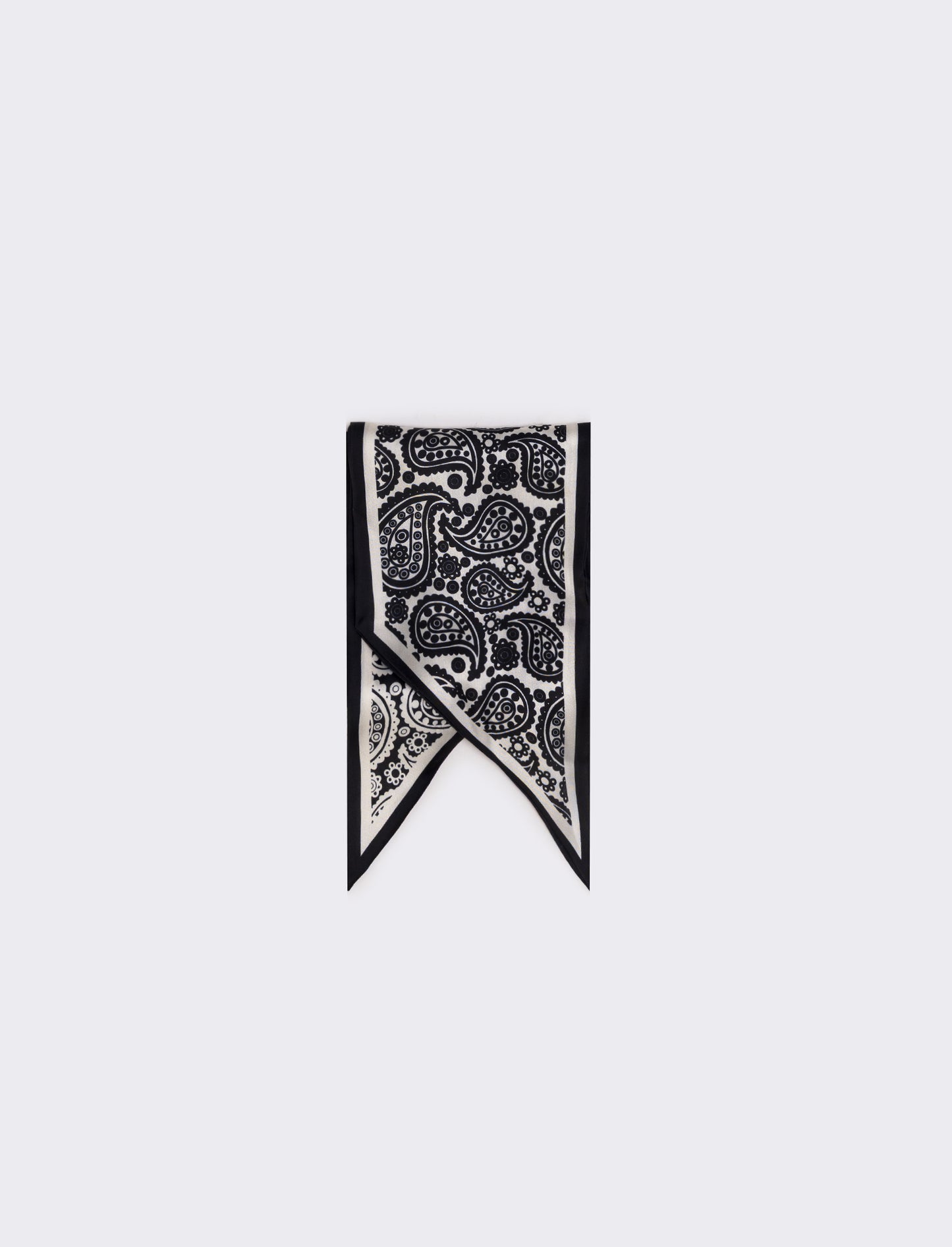 Foulard cravatta in satin per donne - Nero