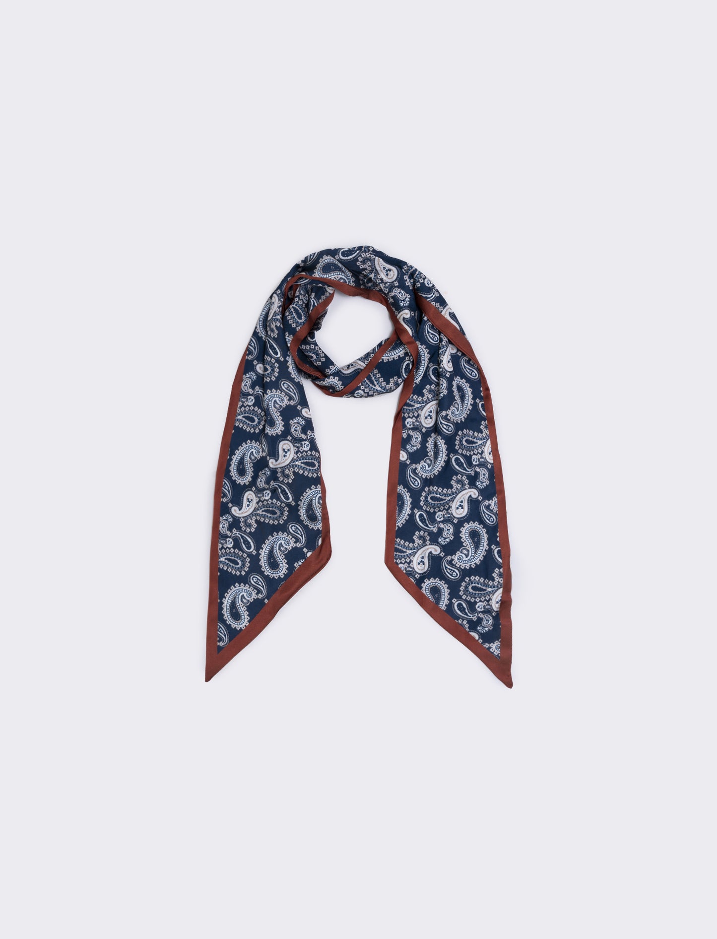 Satin tie scarf for women - Blue
