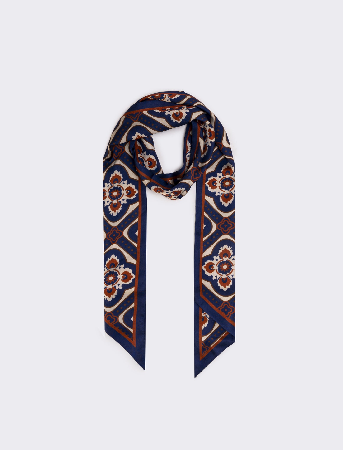Satin tie scarf for women - Orange