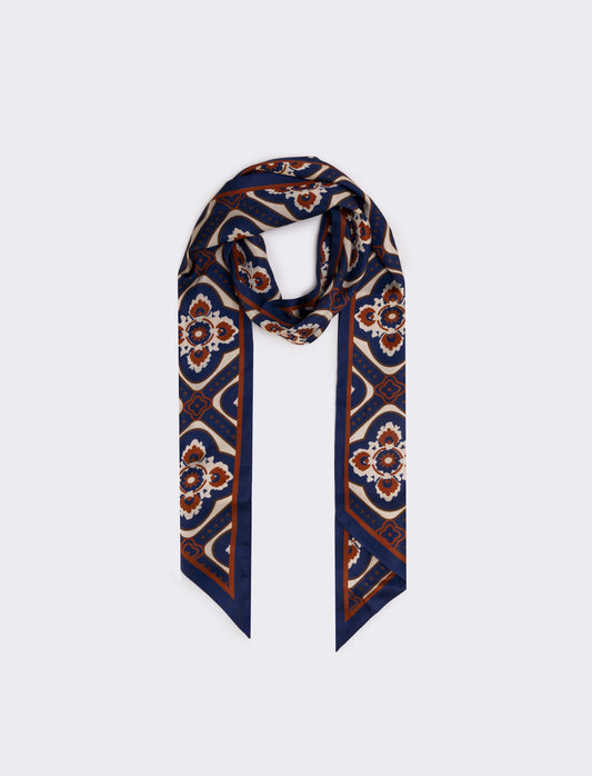 Foulard cravatta in satin per donne - Arancio