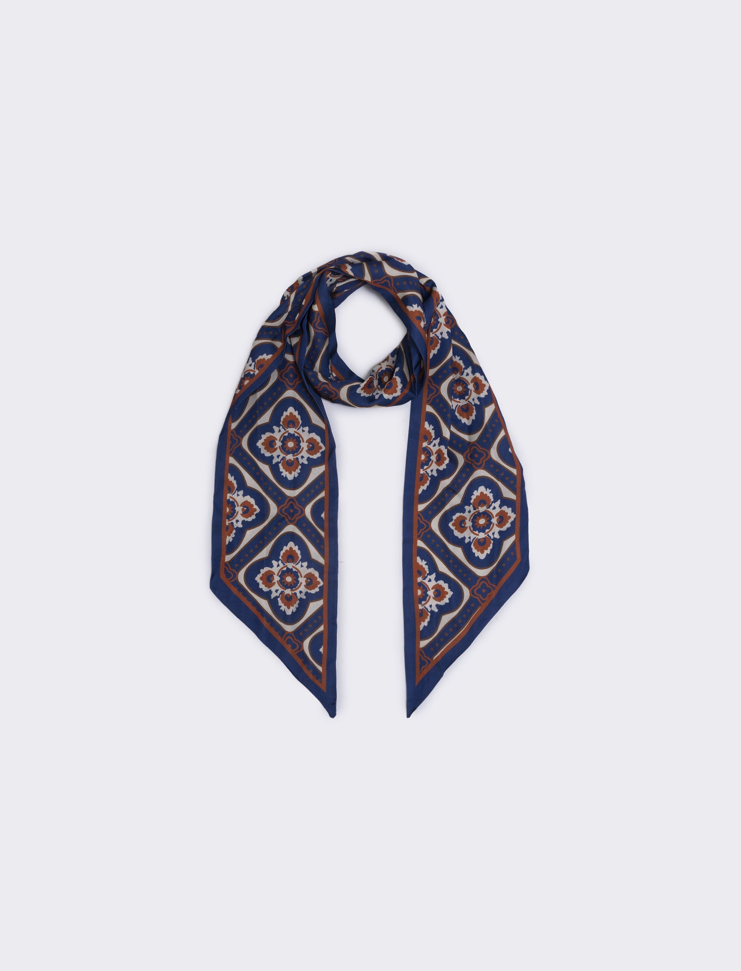Satin tie scarf for women - Orange