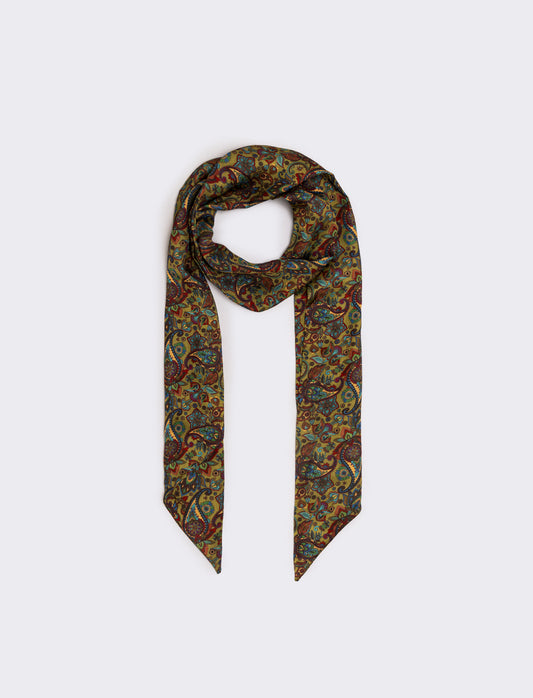 Foulard cravatta in satin per donne - Multicolore