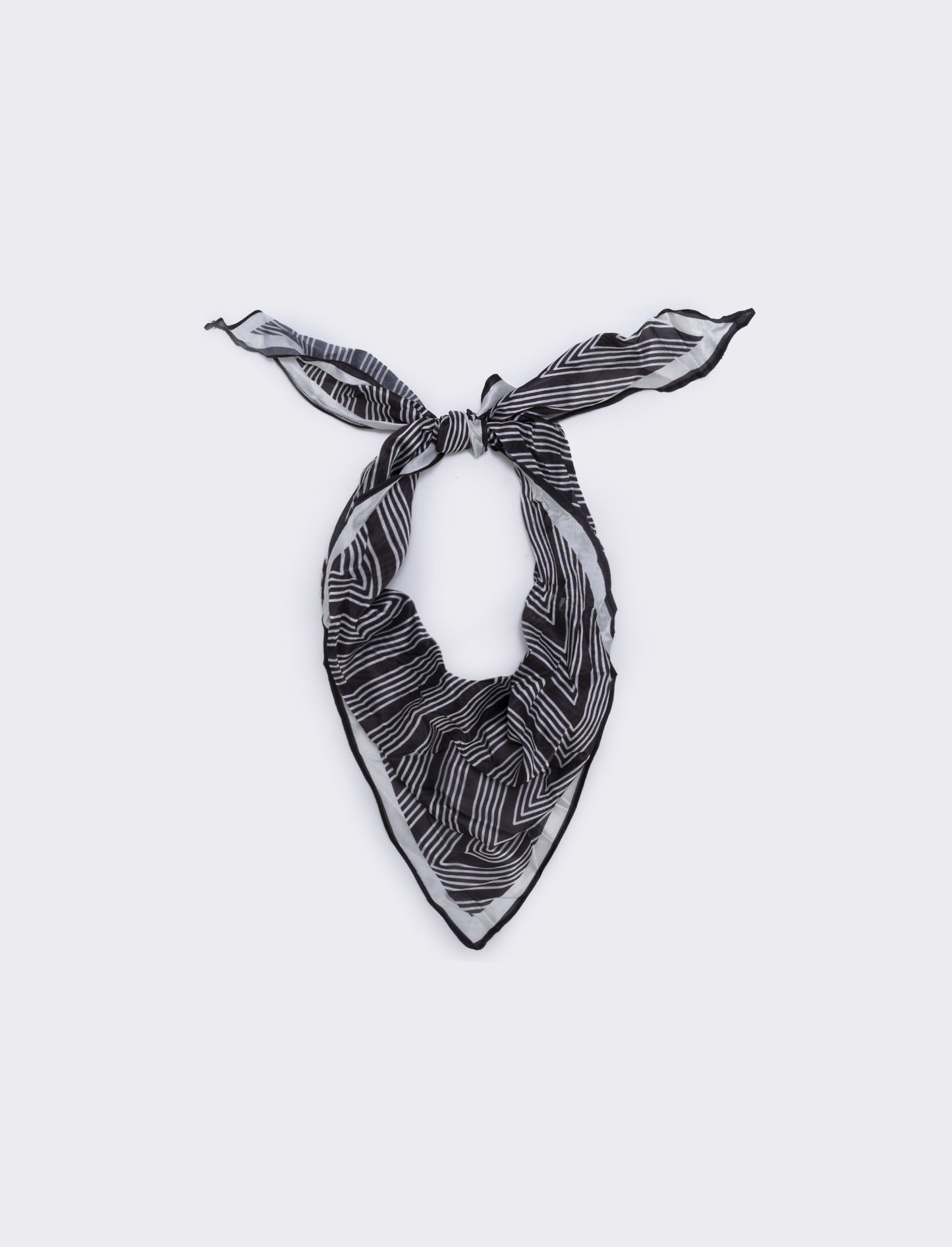 Triangle Satin Scarf - Black