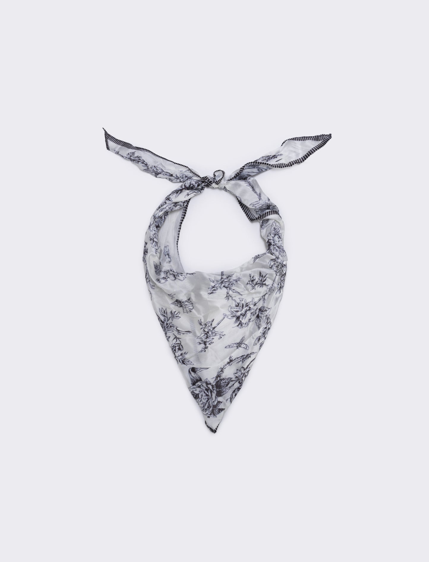 Foulard triangolo in satin - Bianco
