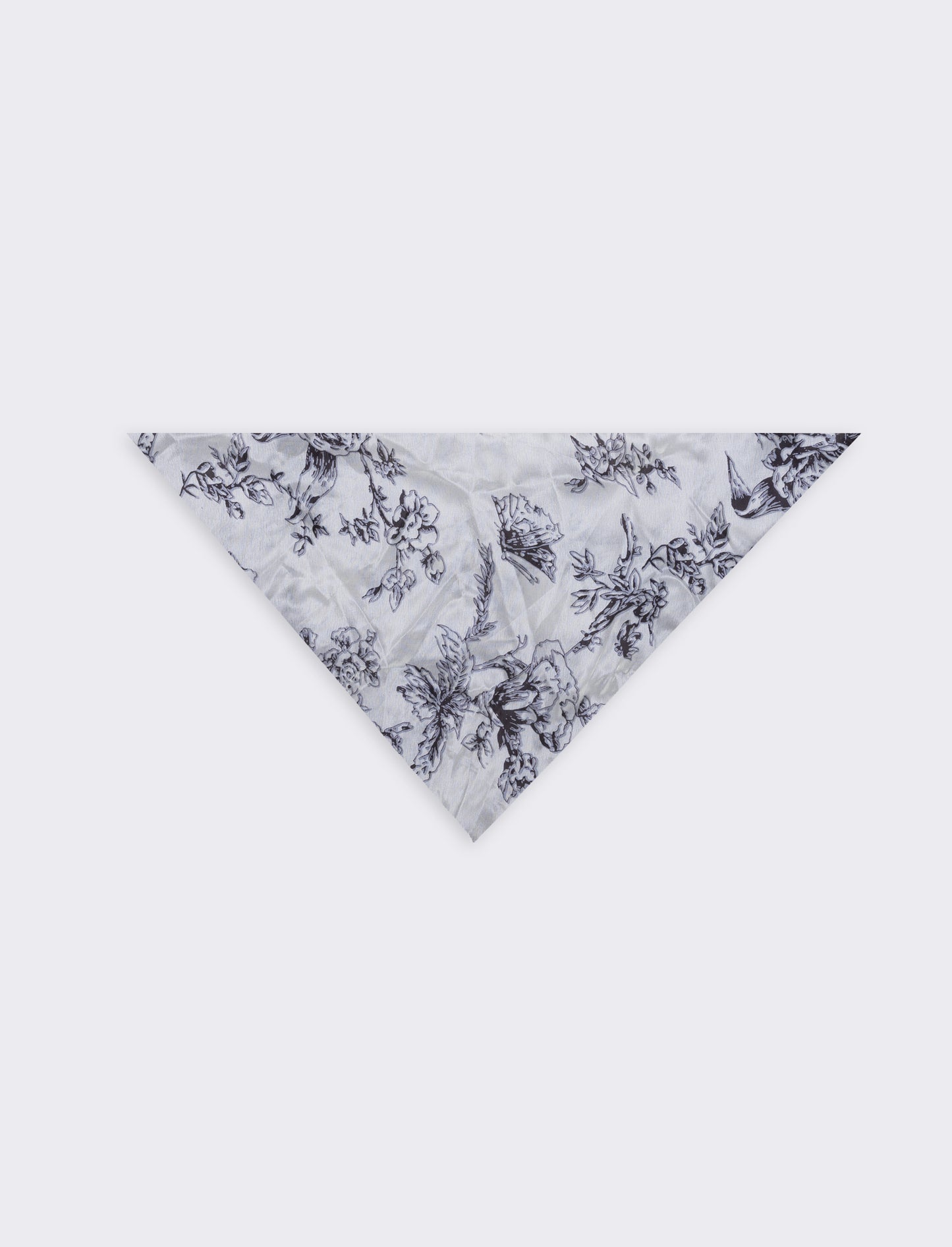 Foulard triangolo in satin - Bianco