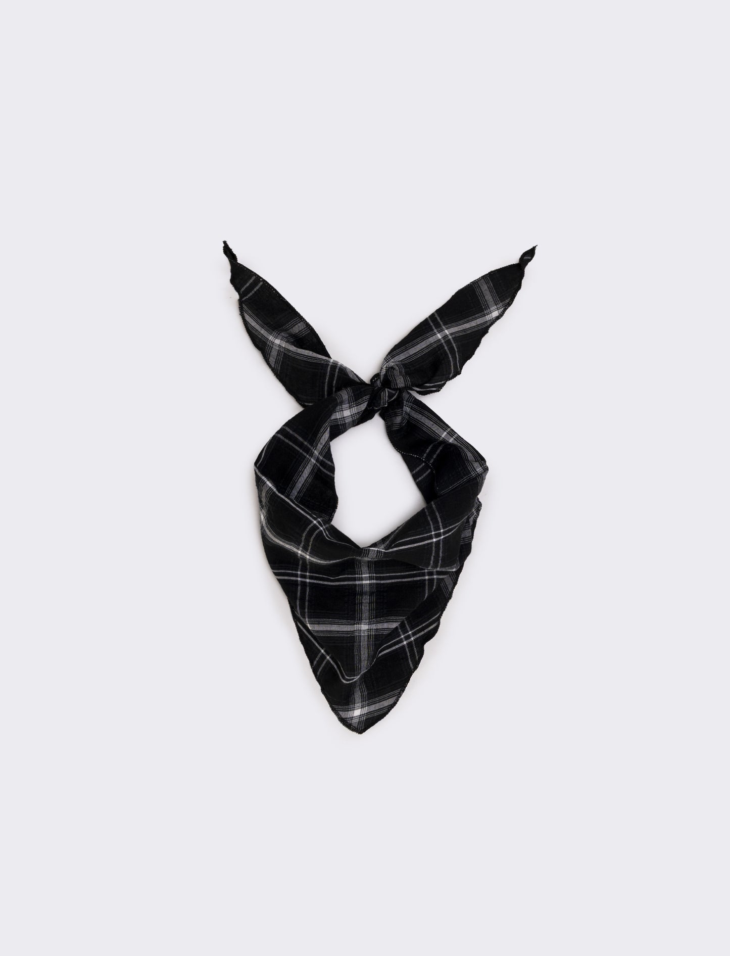 Foulard triangolino righe e quadri eleganti - Nero