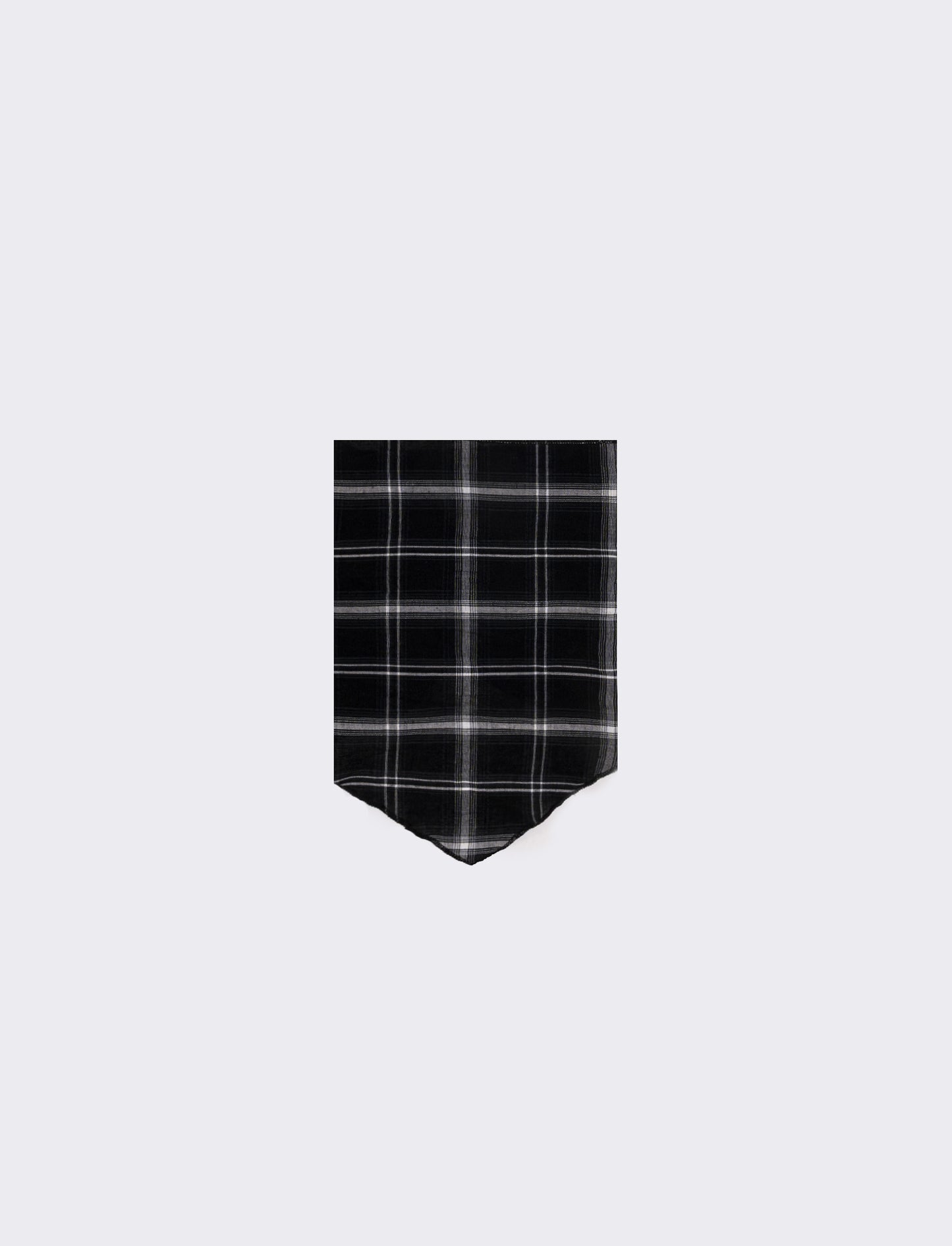 Foulard triangolino righe e quadri eleganti - Nero