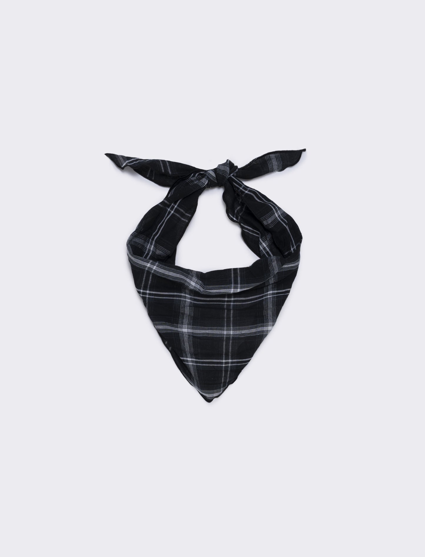 Foulard triangolino righe e quadri eleganti - Nero