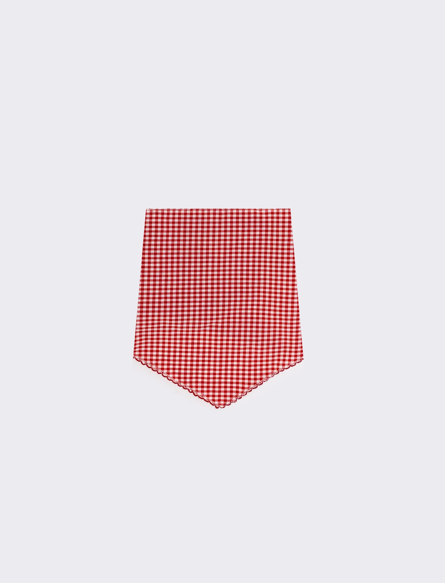 Foulard triangolino vichy elegante e chic - Rosso