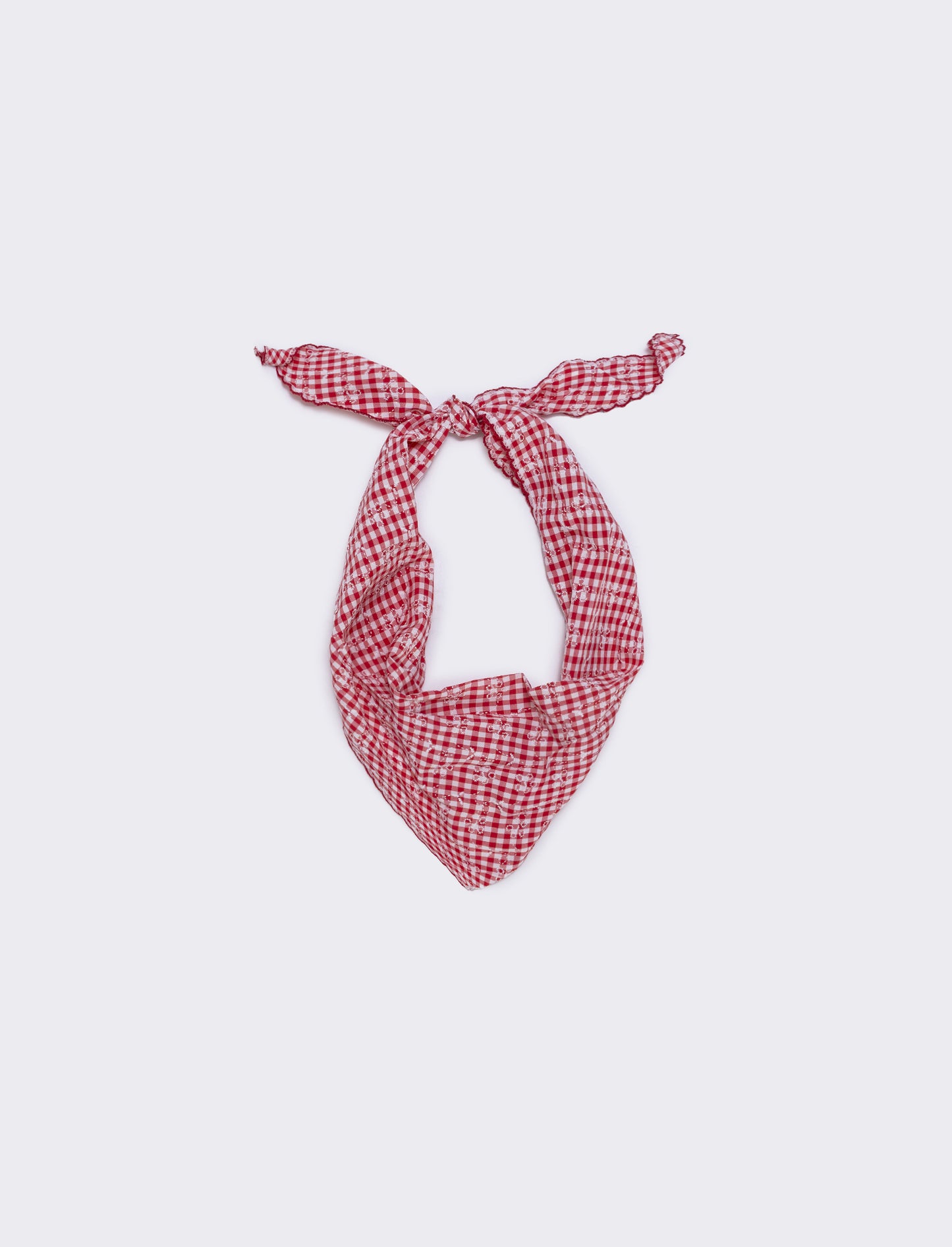 Foulard triangolino vichy elegante e chic - Rosso