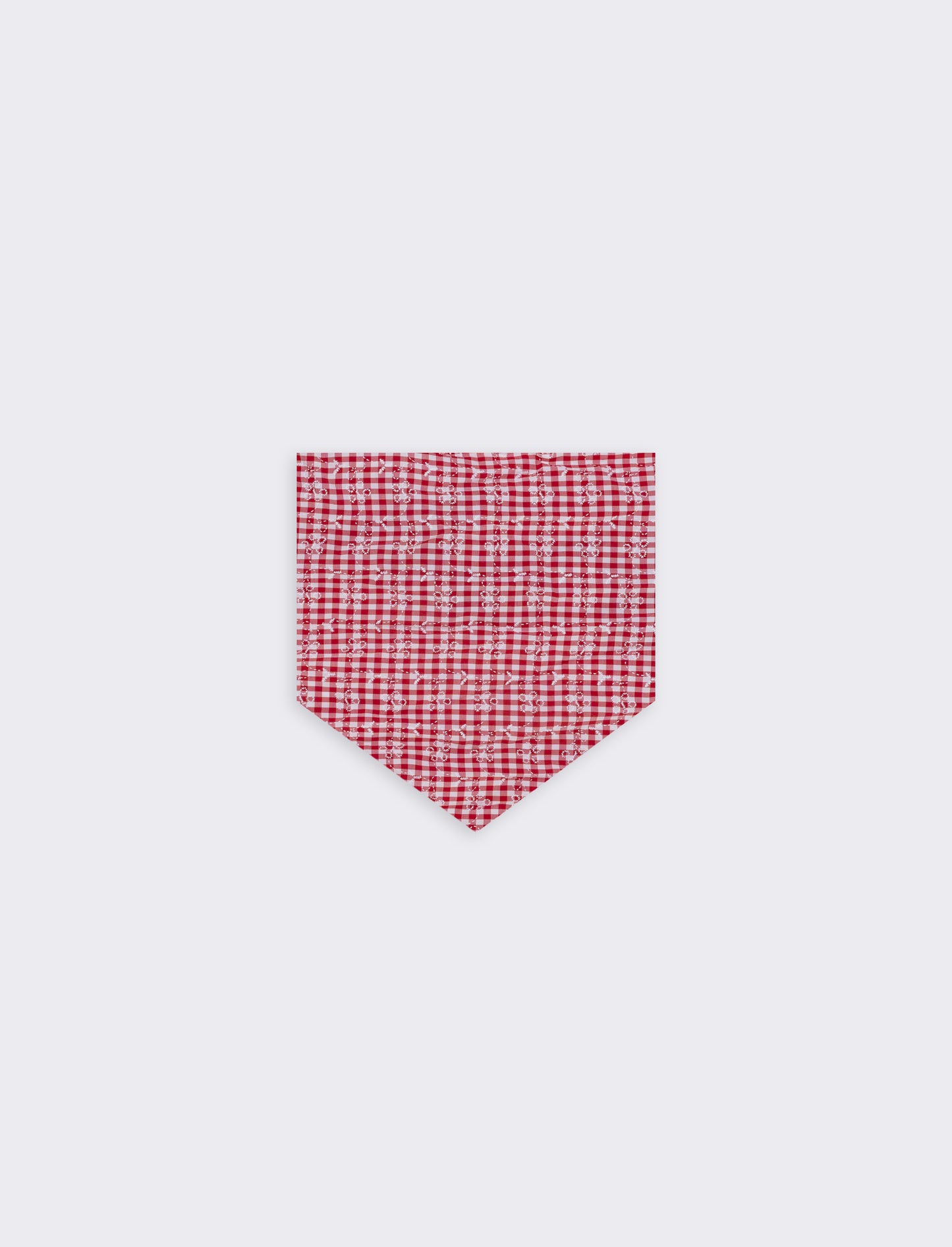 Foulard triangolino vichy elegante e chic - Rosso