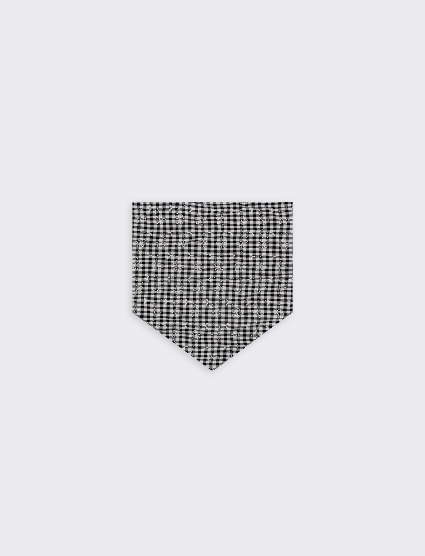 Foulard triangolino vichy elegante e chic - Nero