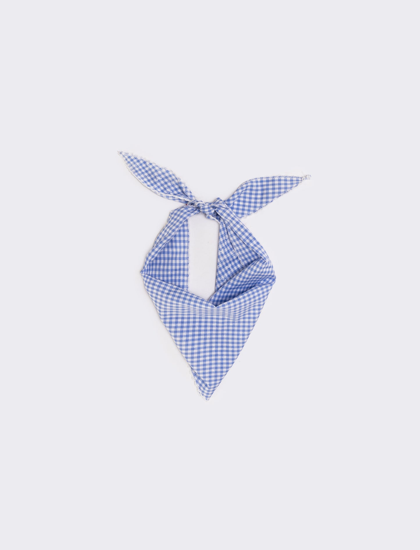 Foulard triangolino vichy elegante e chic - Celeste