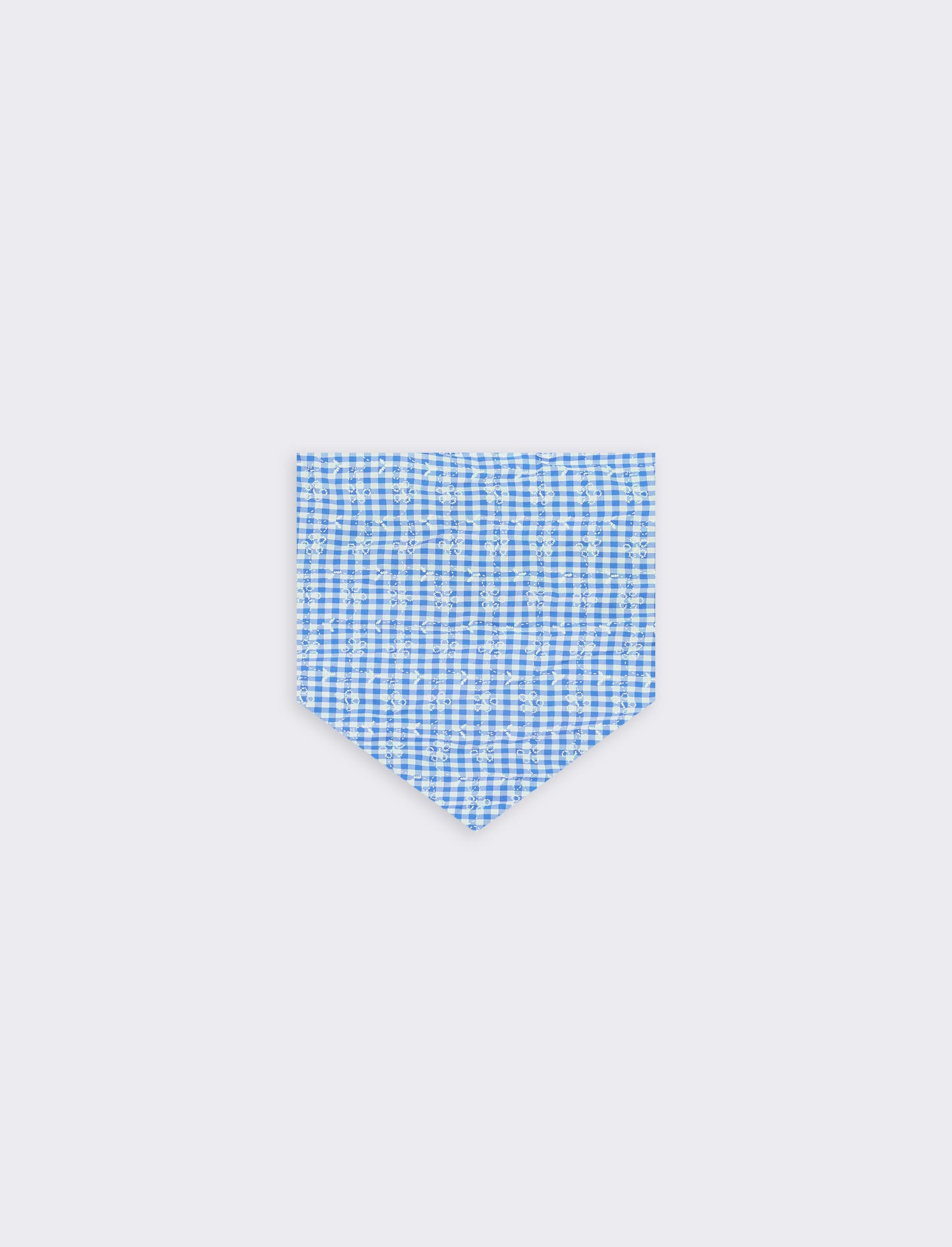 Foulard triangolino vichy elegante e chic - Celeste